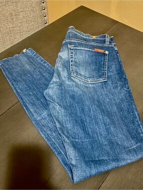 7  For All Mankind B(Air) - The High Waist ankle  Jeans-  Size  28
